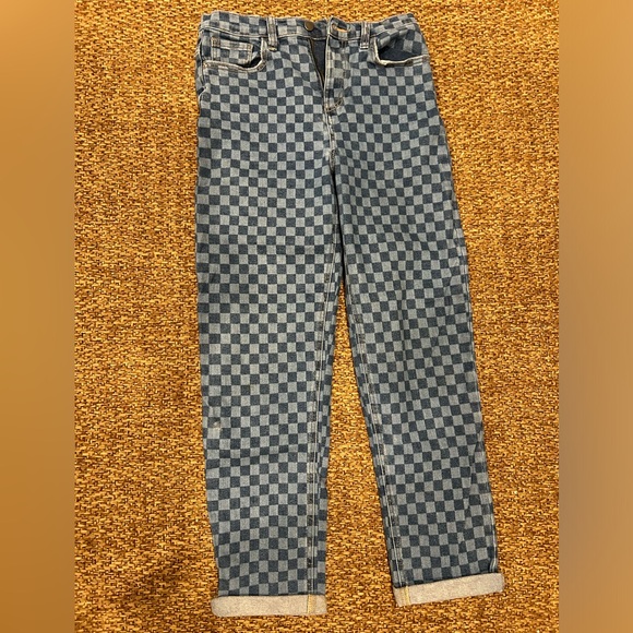Blue Plaid jeans medium by Cello - Picture 1 of 4